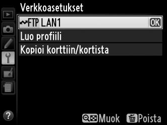 FTP-lataus Kuvia ja elokuvia voidaan ladata kameran muistikorteilta ftppalvelimelle alla olevien ohjeiden mukaan tai kuvia voidaan ladata sitä mukaa kuin niitä otetaan.