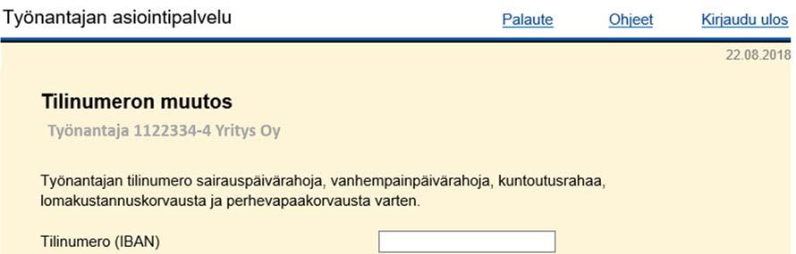 Työnantajan asiointipalvelun muutokset