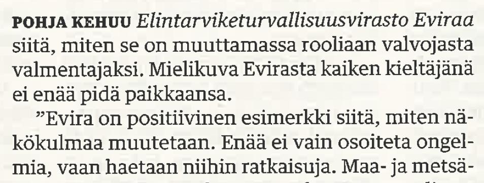 Pia Pohja ETL Minä johdan: Ruoan vienti