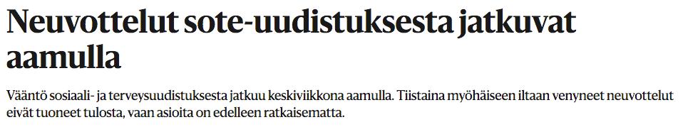 HS 23.10.2012 Toinen hallitusta voimakkaasti jakanut kysymys on ollut palveluiden yksityistäminen.