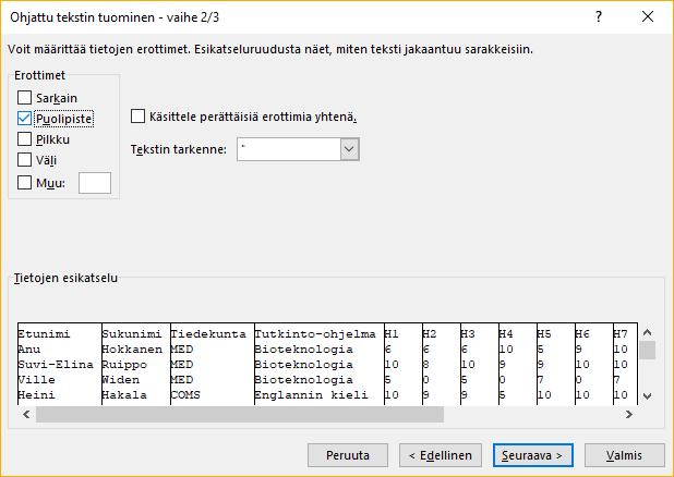 Aktivoi N sarake ja valitse Aloitus/Solut/Lisää/Sarake (Home/Cells/Insert/Colum). Vihje 3. Laske solulle N2 arvo solujen E2:M2 summana.