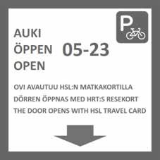Pyöräilijöiden käytössä on myös ilmapumppu ja pyöränkorjausteline työkaluineen.