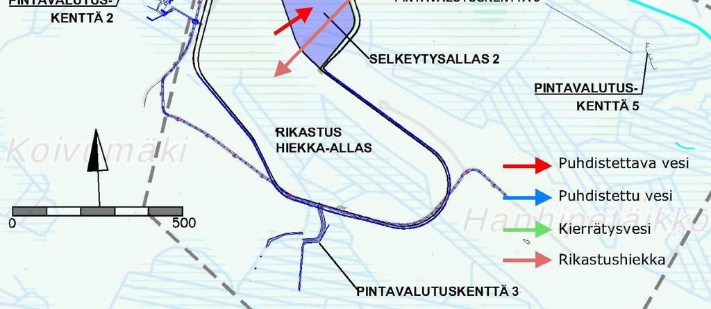 Puhdistettavat vesimäärät ovat verrattain pieniä, jolloin puhdistus voidaan toteuttaa ulos rakennettavissa altaissa tai sisätiloihin sijoitettavissa säiliöissä.