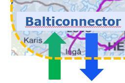 Balticconnector Balticconnectorin kapasiteetinjakamisen määrittely on vielä kesken johtuen Baltian kanssa käytävistä neuvotteluista.