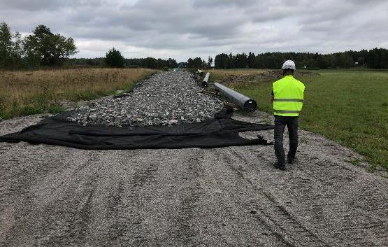 Maaputki, Siuntio Inkoo Maarakennustyöt ovat käynnissä: