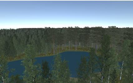 Virtuaalimetsä metsä- ja maisemasuunnittelussa Pohja-aineistona voidaan hyödyntää laserkeilausaineistoa tai kuvioittaista metsävaratietoa Maastonmuodot maanmittauslaitoksen maastomallista Tiet,
