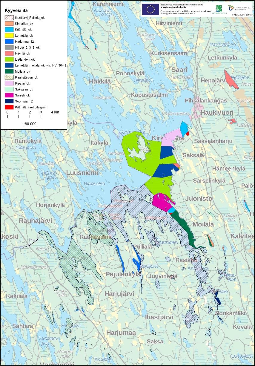 ESIMERKKINÄ KYYVESI LÄHTÖTILANNE: Iso järvi