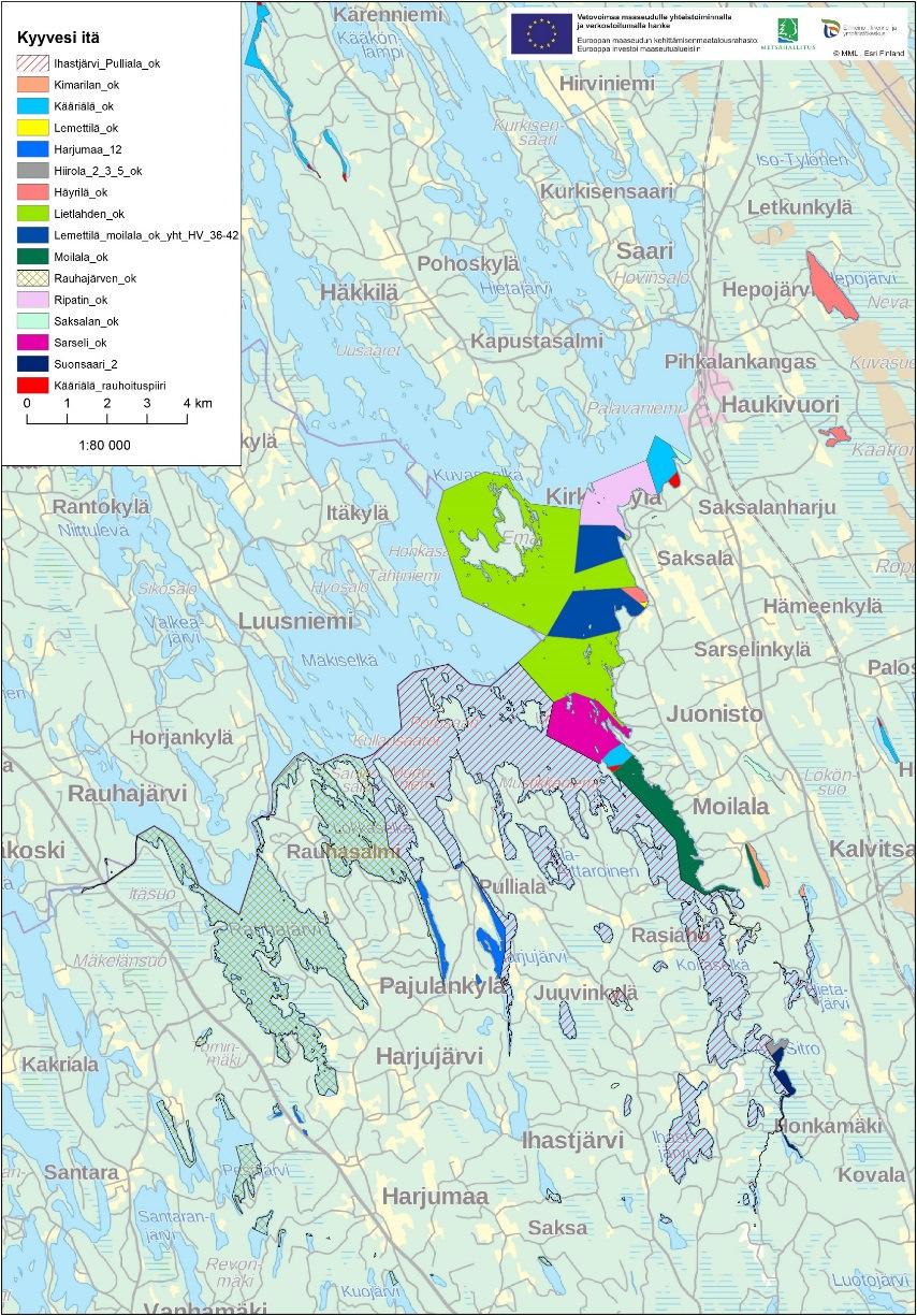 ESIMERKKINÄ KYYVESI LÄHTÖTILANNE: Iso järvi