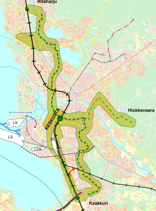 Keskusta Linnanmaa vyöhykkeellä täydennysrakentamispotentiaalia on noin 20 000 uutta asukasta ja tuhansia työpaikkoja.