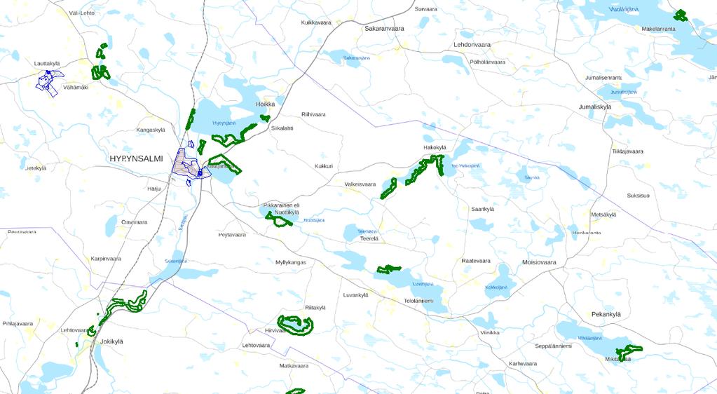 Voimassa olevat ranta-asemakaavat: Hyrynsalmen kunnan voimassa olevat ranta-asemakaavat Kaavan nimi Hyväksytty Vahvistettu Laadintanormi Myllyniemen rantakaava 1977 Rakl Salmijärven rantakaava 1982