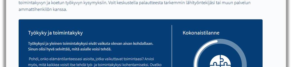 1.6 Osallistujan vastausten ja palautteen tarkastelu ja vertailu Täytetyn kyselyn vastauksia pääset tarkastelemaan Katsele vastauksia -painikkeesta.