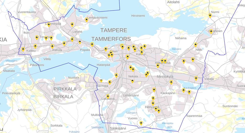 Näistä reilu 80 on kaupungin omia päiväkoteja, loput palvelusetelija