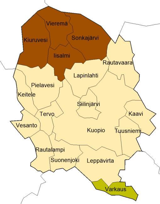 Lastensuojelun järjestäminen Manner-Suomessa 2017 Pohjois-Savo Varkaus vastuukuntana järjestää Etelä-Savoon kuuluvan Joroisen palvelut.