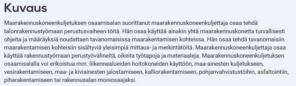 maarakennuskoneenkuljettaja