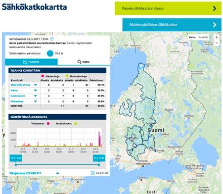 Merkittävä sähkökatkotilanteiden nopeaan hoitamiseen liittyvä järjestelmäkehitys koski mobiiliverkkotietojärjestelmän laajaa käyttöönottoa yhdessä kumppaniemme kanssa.