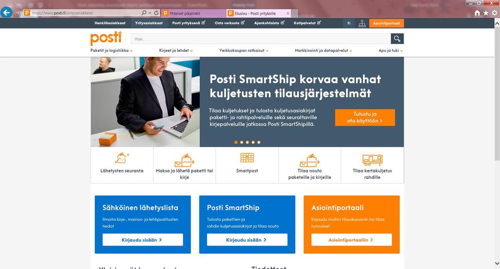 Miten Posti SmartShipiin kirjaudutaan?