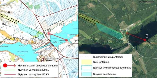 Ympäristövaikutusten arviointiselostus 111 Nuojuan selvitysalue Nuojuan selvitysalueen välittömään läheisyyteen sijoittuu asuinrakennus Nuojuan voimalaitoksen lähellä.