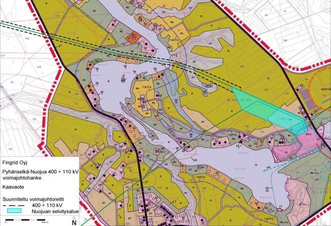 Ympäristövaikutusten arviointiselostus 151 Askolankankaaseen liittyen maaja metsätalousvaltainen alue, jolla on erityisiä ympäristöarvoja MY. vesialue W.