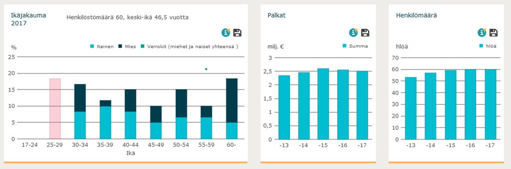 Periaatteita suodatusten käytöstä Työsuhteen mukaan suodattaminen: Ilman suodatuksia palvelun näyttämät tiedot koskevat kaikkia työ- ja virkasuhteisia eikä palvelu erottele kesätyöläistä 30v