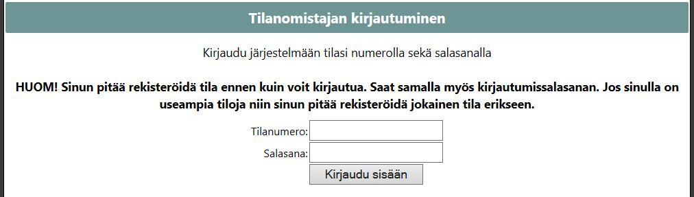 2. Tilanomistajat kirjautuvat osoitteessa https://www.tenonkalaluvat.