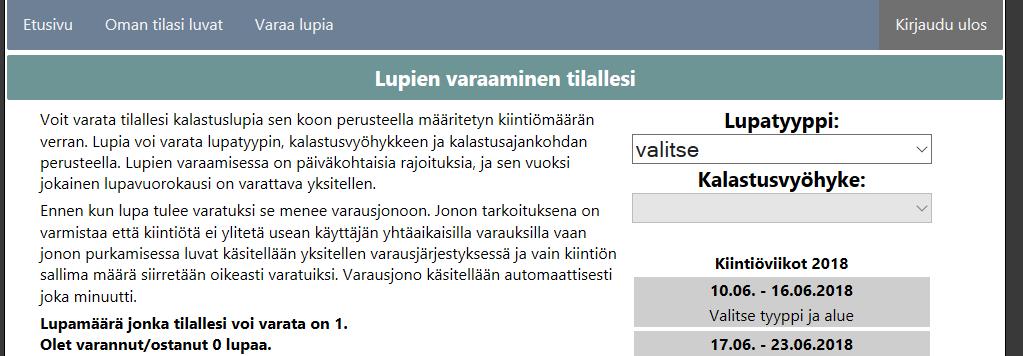 Tilan tunnukset eivät toimi normaalilla lupakaupan kirjautumissivulla 3.