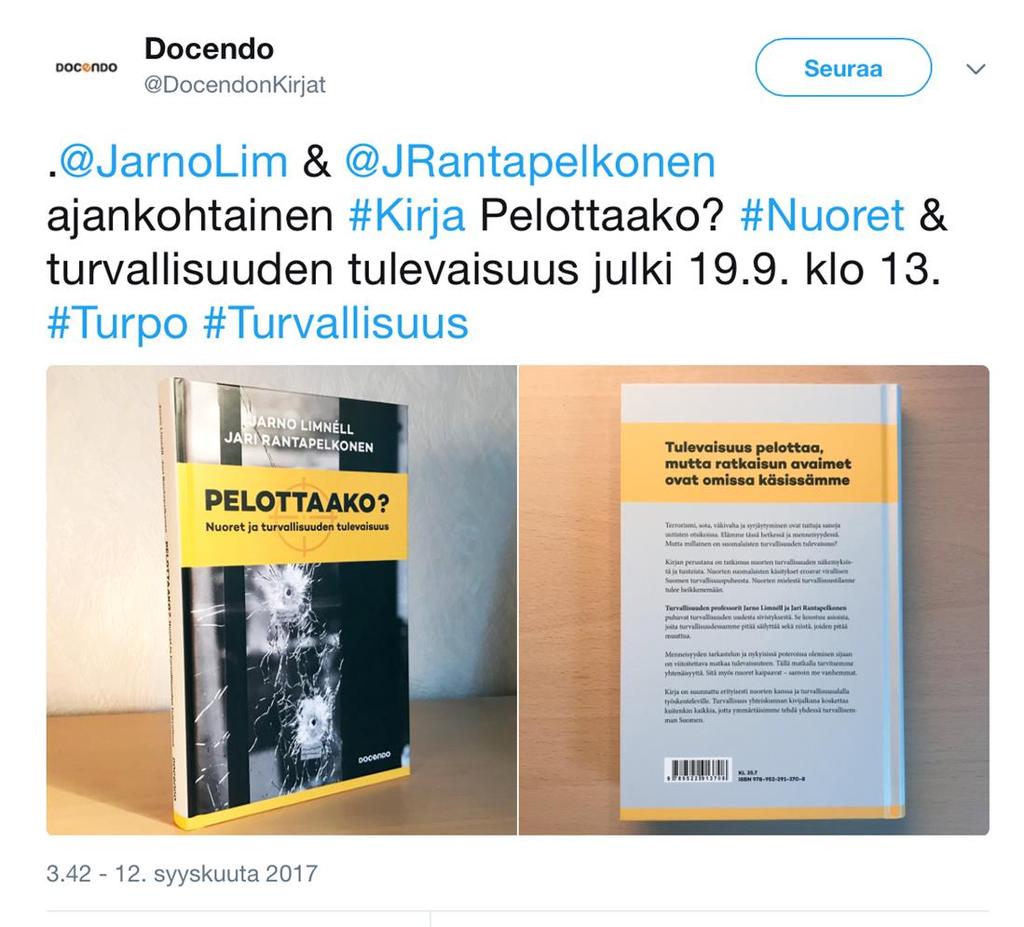 kyberturvallisuuden johtaminen, Maanpuolustuskorkeakoulu Dosentti, turvallisuus,