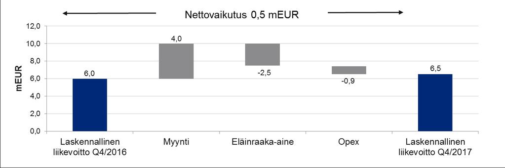 Q4:n laskennallinen liikevoitto ilman Rauman arvioitua