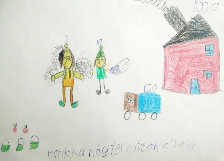 Kato ku ne esitti sitä matikkatyyppii. Niitä tyypejä, ni sitte se oli aika hauskaa. Ja siinä oli uusia juttuja ja se oli aika hauska semmonen. Miten mää nyt sanoisin. Semmonen hauska näytelmäjuttu.