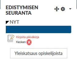 Edistymisen seuranta opettajan näkökulmasta Kun klikkaat