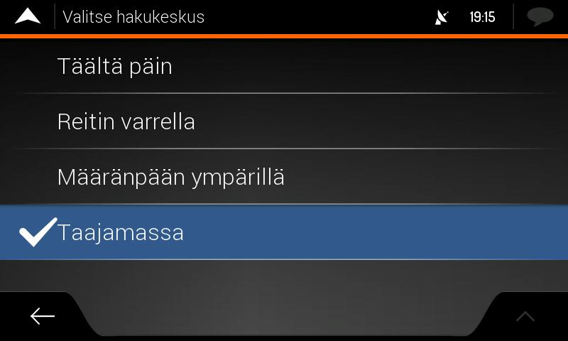 sijaintisi ympärillä. Napauttamalla näet luettelon majoituspaikoista lähellä määränpäätä, nykyisen sijainnin tai viimeksi tunnetun sijainnin ympärillä.