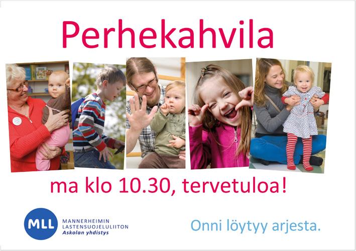 Kyltit ja ikkunateippaukset Yhdistyksille on tehty valmiit kyltit perhekahviloita varten. Yhdistykset voivat tilata säänkestävän perhekahvilakyltin verkkokaupasta. Perhekahvilan merkiksi esim.