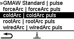 vaihto MIG/MAG-käytön välillä parhaat asetukset jokaiselle hitsaustehtävälle forcearc / forcearc puls Suurtehovalokaari syvällä tunkeumalla wiredarc/