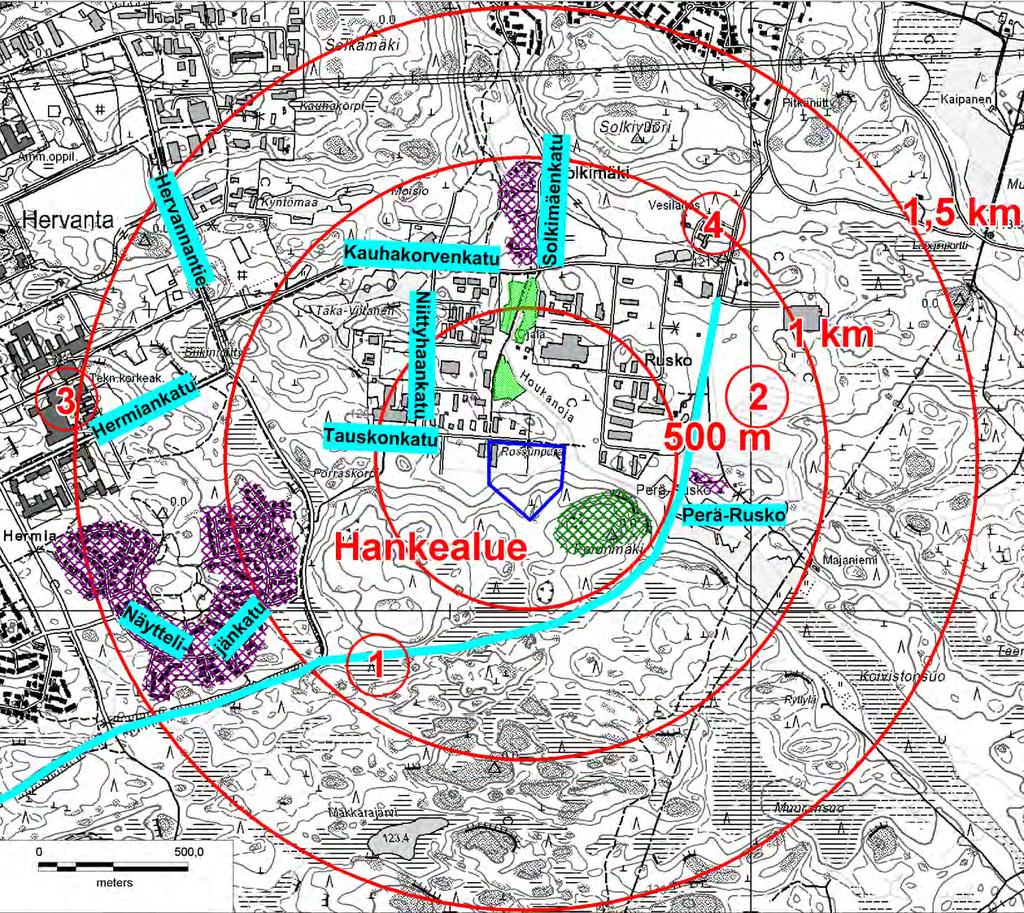 FCG Finnish Consulting Group Oy Arviointiselostus 41 (116) 4884-P10735 Ruskon jätteenkäsittelylaitoksen laajennuksen YVA 7.9.2011 Kuva 16.