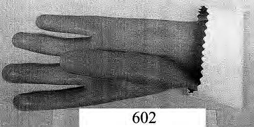 6116 10 20 Puuvillaneuloksesta valmistettu hansikas, neuloksen ulkopinta on päällystetty luonnonkumiin (lateksiin) kastamalla. Hansikas on tarkoitettu kotitalouskäyttöön. (ks. kuva n:o 602) (*).
