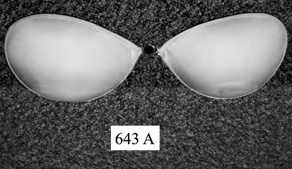 6212 10 90 Tavara muodostuu kahdesta muotoillusta pehmeästä solumuovikupista, joiden molemmat pinnat on päällystetty neuloksella. Kupeissa on neulottu reunusnauha vahvistamassa niiden ovaalia muotoa.