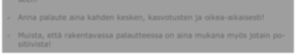 Pendeltonin-malli rakentavan palautteen antamiseen [Mukaillen 130.