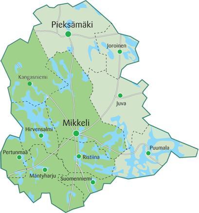 5 2. MIKKELIN SEUDUN YMPÄRISTÖPALVELUJEN YMPÄRISTÖTERVEYDENHUOLLON VALVONTAYKSIKKÖ 2.1 Toimialue Mikkelin Seudun Ympäristöpalvelut on aloittanut toimintansa 1.1.2005.