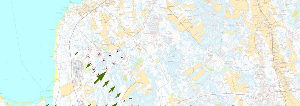 Kalajoki Pyhäjoki tuulivoimapuistot 28 (41) pistä muutti törmäyskorkeuden alapuolella (FCG Finnish Consulting Group Oy 2012a).