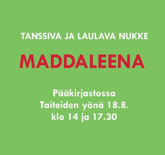 lapsia taiteiden yönä pääkirjastossa.