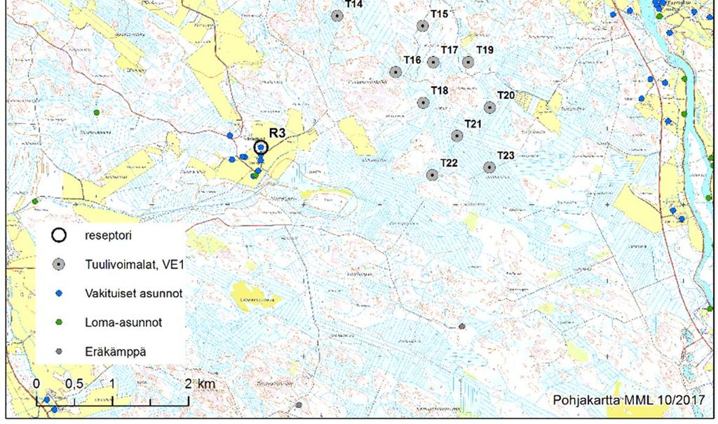 syntyy tarkastelupisteeseen aina maksimaalinen määrä. Worst case laskennan vuosiarvot eivät siten vastaa todellista vuosittaista välkevaikutusta tuulivoimaloiden ympäristössä.