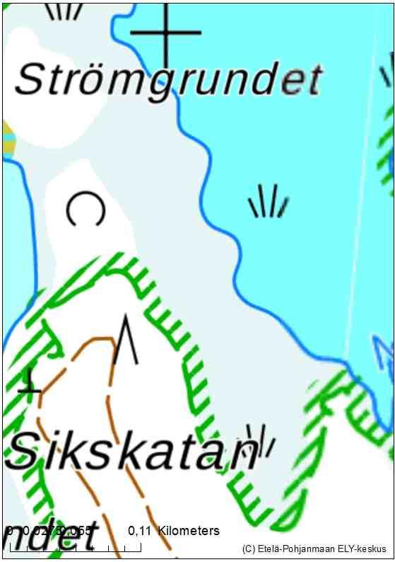 Kohde 9 (Strömgrundet) Pinta-ala: 2,5 ha Yleisarvosana: II Kuiva