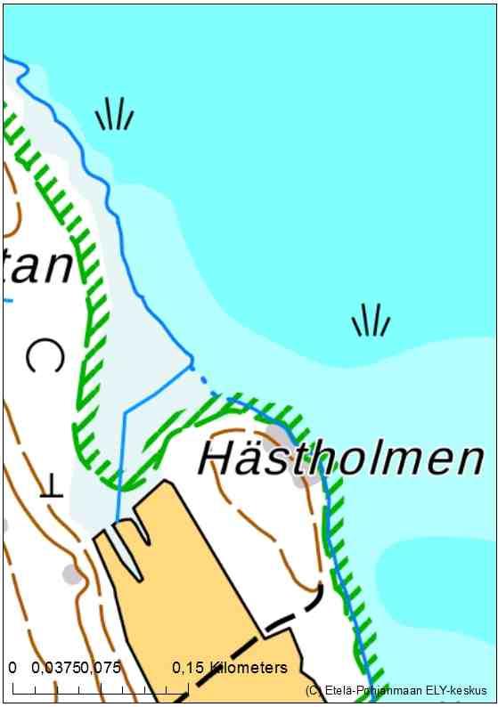 Kohde 3 (Hästholmen pohjoispuoli) Pinta-ala:
