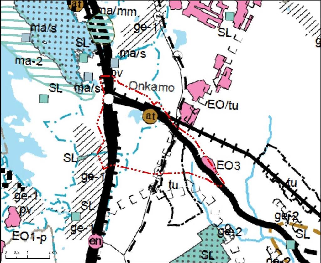 8 (37) 19.3.2018 3.2 Maakuntakaavat Kuva 3.1. Pohjois-Karjalan maakuntakaavan vaihekaavojen 1, 2 ja 3 (vahvistettu 2007, 2010 ja 2014) yhdistelmä. Kaava-alue on merkitty karttaan punaisella.