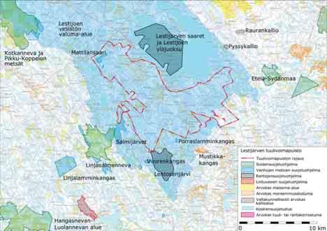 16 (52) Lestijärven tuulivoimapuisto FCG SUUNNITTELU JA TEKNIIKKA OY Kohteen nimi Numero Tyyppi Pintaala (ha) Etäisyys hankealueesta (km) Lehtosenjärvi RSO100067 Rantojensuojeluohjelma