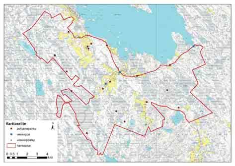 48 (52) Lestijärven tuulivoimapuisto FCG SUUNNITTELU JA TEKNIIKKA OY Kuva 24. Kesä- ja heinäkuussa 2013 Lestijärven hankealueella havaitut lepakot.