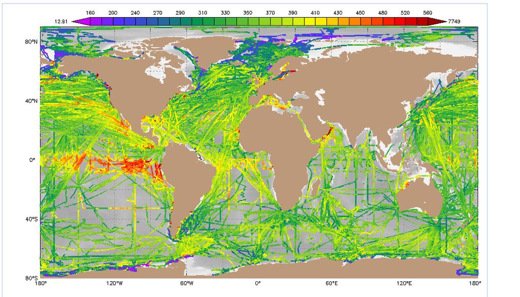 Ocean Acidification DATA SET: SOCAT v4 Data Collection VARIABLE: fco2 recommended (μatm) 01-Jan-1957 00:00 to 31-Dec-2016 00:00 Ocean acidification is a global problem that threatens