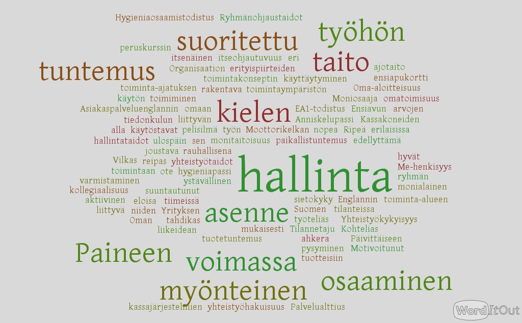 1. Yleisimmin