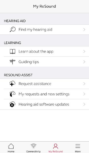 ReSound Assist Kuulonhuoltoa kaikkialla Jos tarvitset enemmän hienosäätöjä kuin ReSound Smart 3D -sovellus mahdollistaa, saat yhteyden audionomiin ReSound Assist -toiminnon avulla.