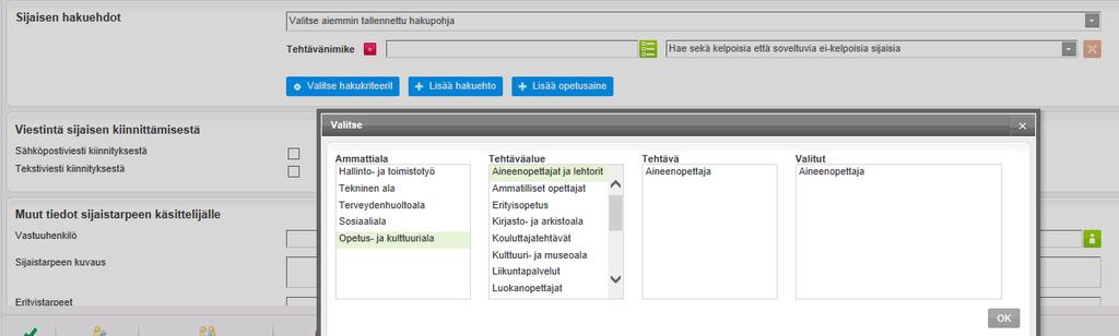 SIJAISTARVE: TEHTÄVÄNIMIKE 1. 4.