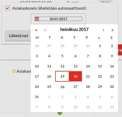 Halutessasi asettaa palautekyselyn